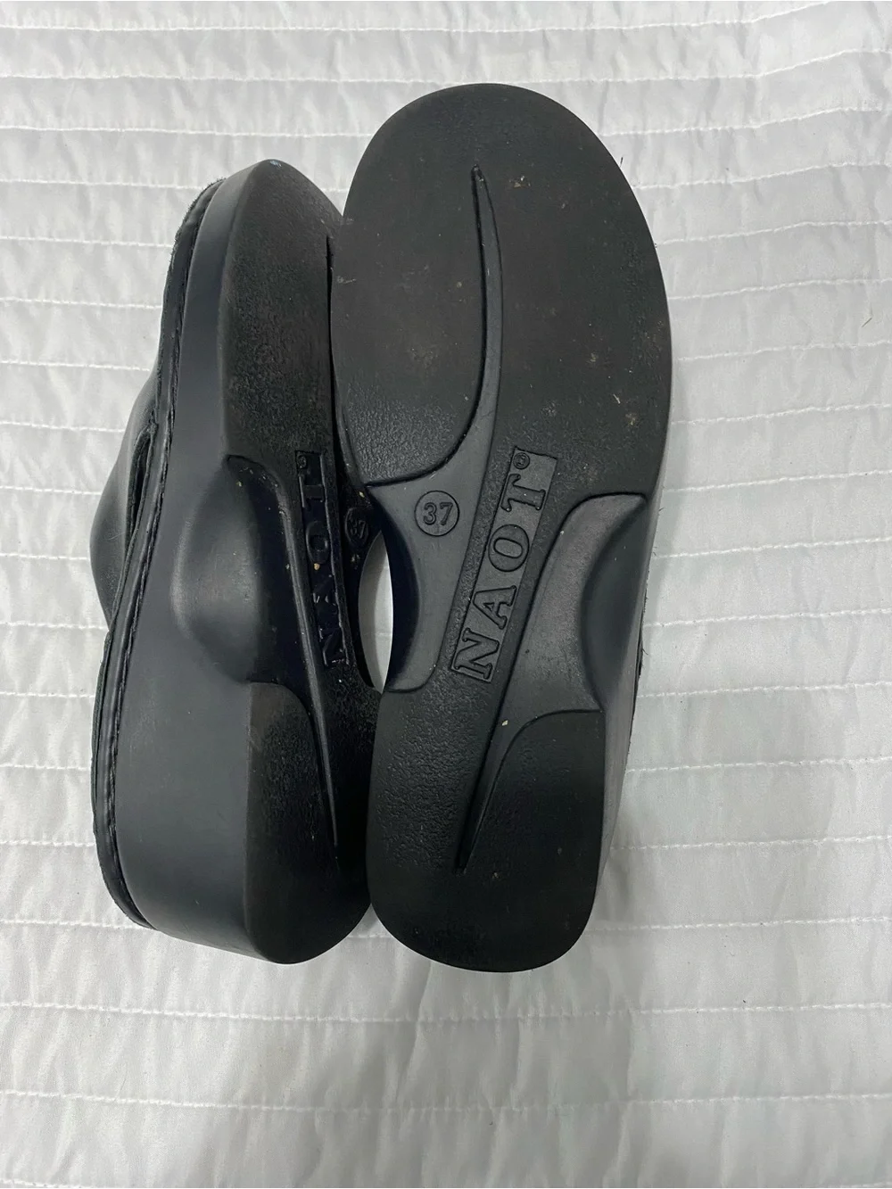 NAOT Rome Black Leather Sandals Women’s Size 37